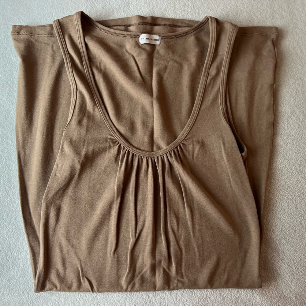 Intimissimi Tan Sleeveless Long Tank Top / Midi Dress